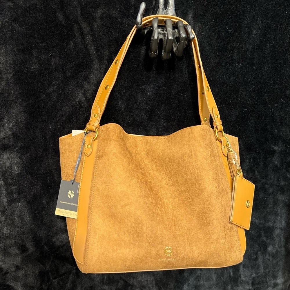 🤎🤎House of Harlow 1960 stunning Brown Faux Suede large Luxe Tote🤎🤎NWT - Picture 8 of 14